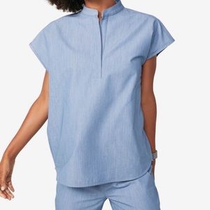 Figs Light Denim Scrub set.